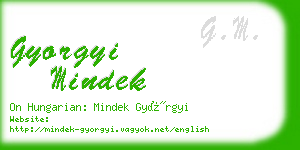 gyorgyi mindek business card